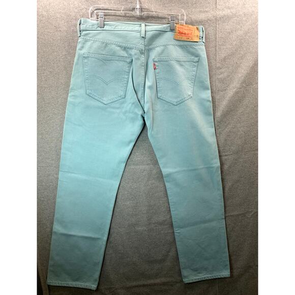 Levi's 501 Jeans Women Size W36 L32 Sea Green Jeans - Picture 1 of 8